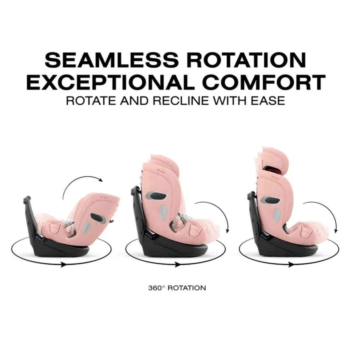 Cybex Callisto T 360 Rotating All-in-One Convertible Car Seat Peach Pink