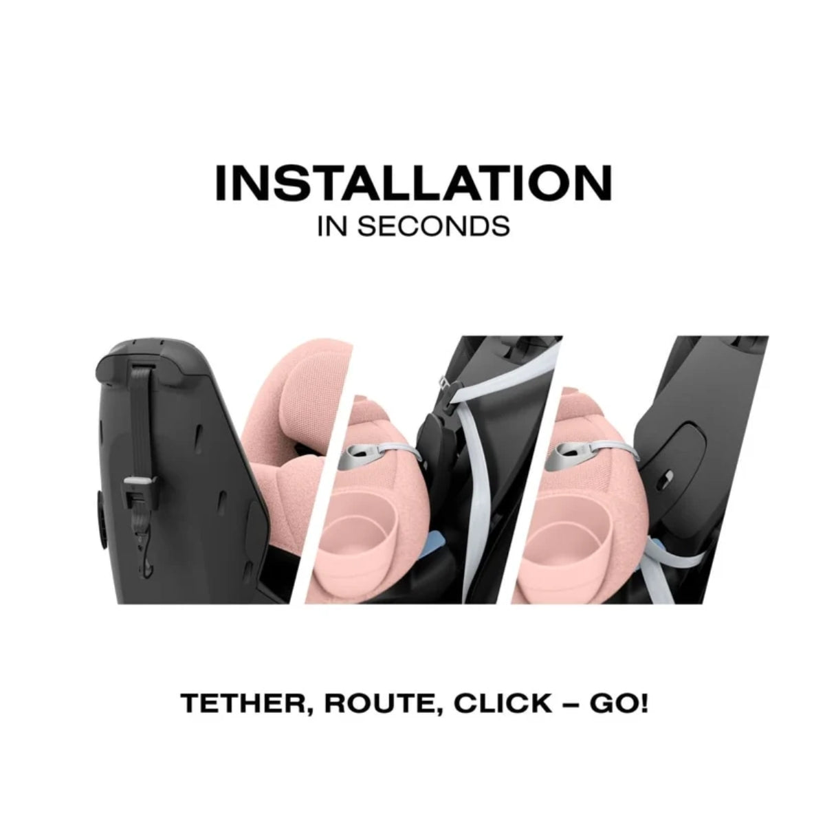 Cybex Callisto T 360 Rotating All-in-One Convertible Car Seat Peach Pink on Luna Baby Store Miami