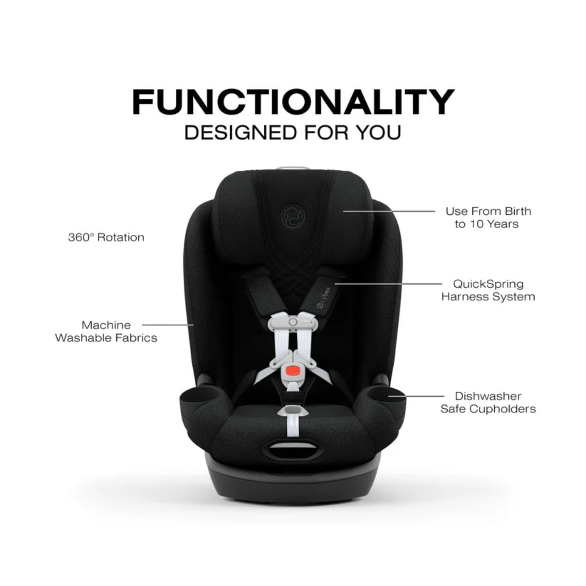 Cybex Callisto T 360 Rotating All-in-One Convertible Car Seat Sepia Black