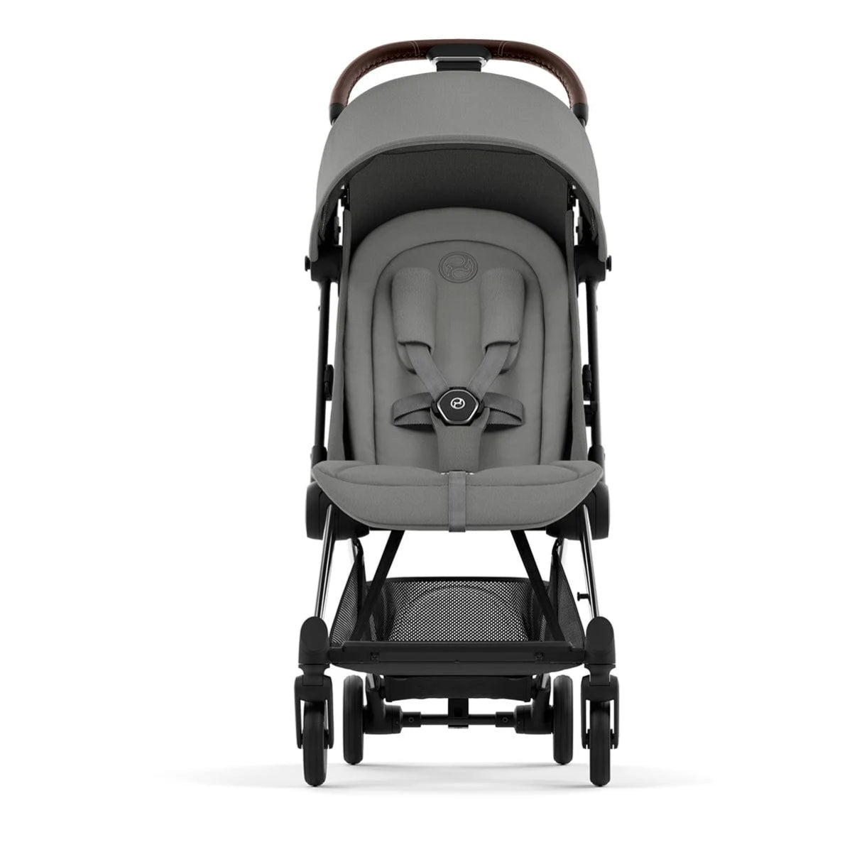 Cybex Coya Compact Stroller - Chrome / Dark Brown / Mirage Grey