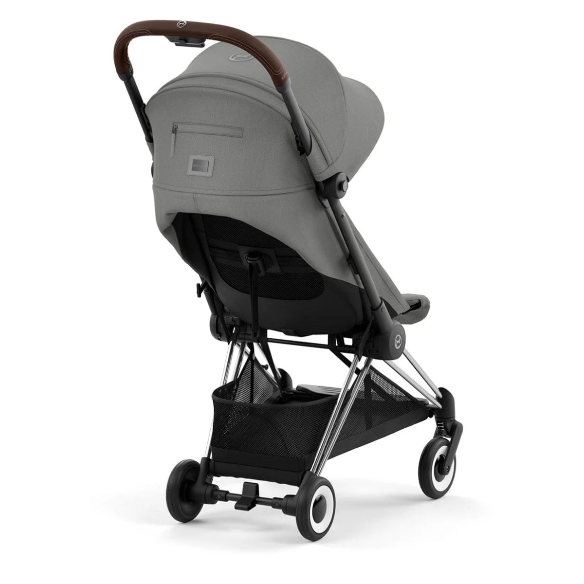Cybex Coya Compact Stroller - Chrome / Dark Brown / Mirage Grey