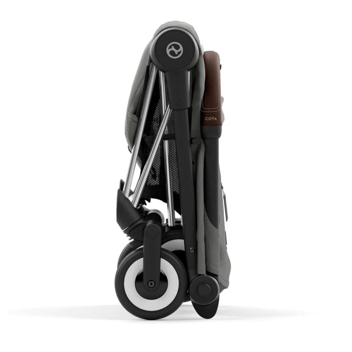 Cybex Coya Compact Stroller - Chrome / Dark Brown / Mirage Grey