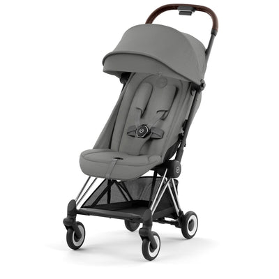 Cybex Coya Compact Stroller - Chrome / Dark Brown / Mirage Grey