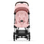 Cybex Coya Compact Stroller - Chrome / Dark Brown / Peach Pink