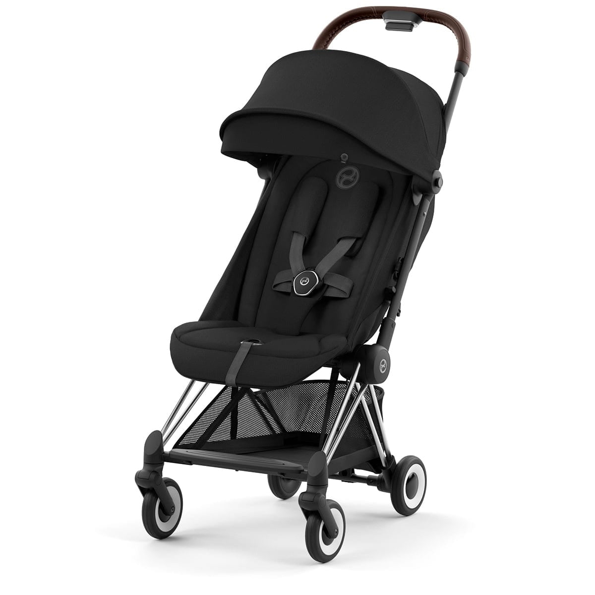 Cybex Coya Compact Stroller - Chrome / Dark Brown / Sepia Black