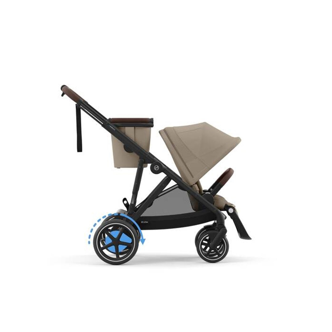 Carrinho Gazelle S Cybex E - Estrutura Preta/ Almond Beige