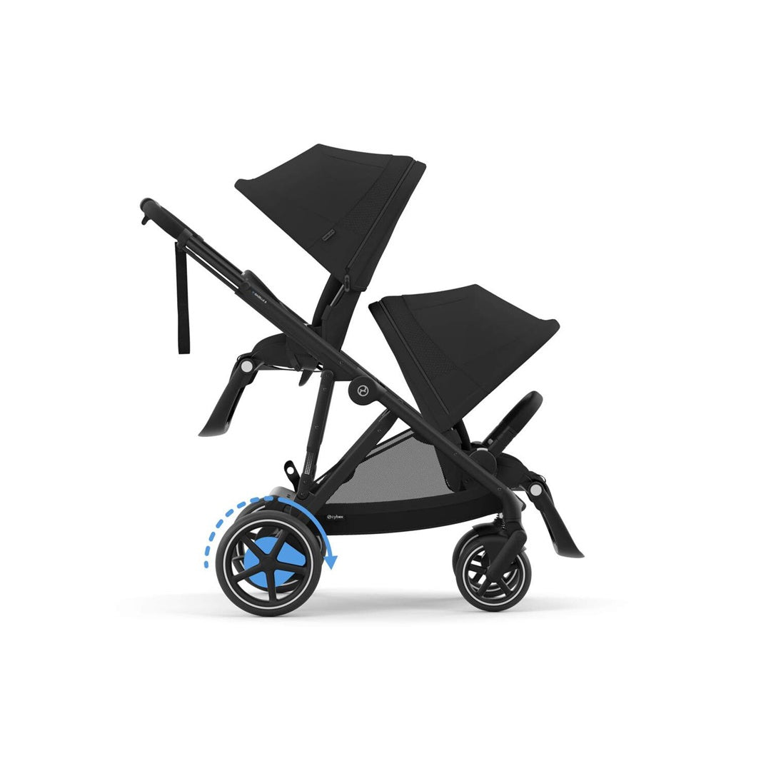 Carrinho Gazelle S - Cybex E - Estrutura Preta / Assento Moon Black