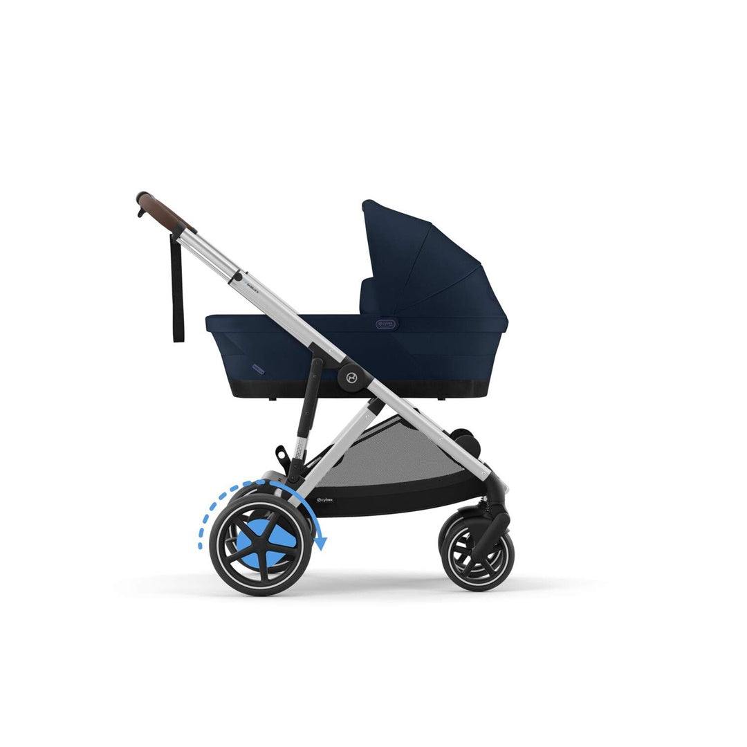 Cybex E - Gazelle S Carrinho de Bebê - Estrutura Prata/Assento Azul Oceano