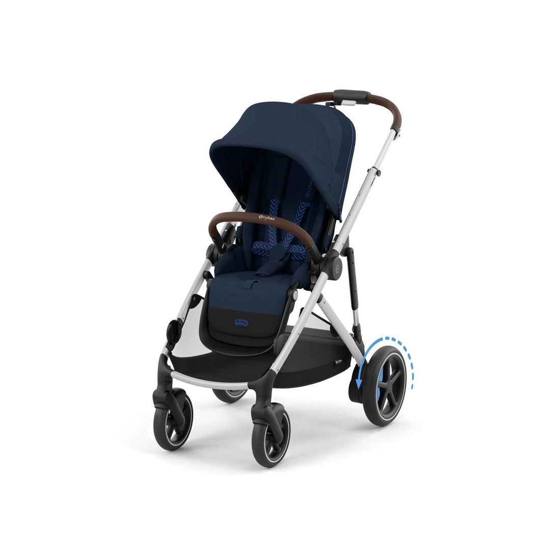 Cybex E - Gazelle S Carrinho de Bebê - Estrutura Prata/Assento Azul Oceano