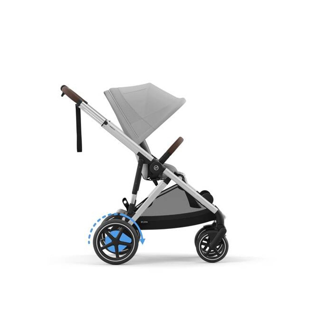 Carrinho Cybex E - Gazelle S  - Estrutura Prata / Assento Cinza Pedreira