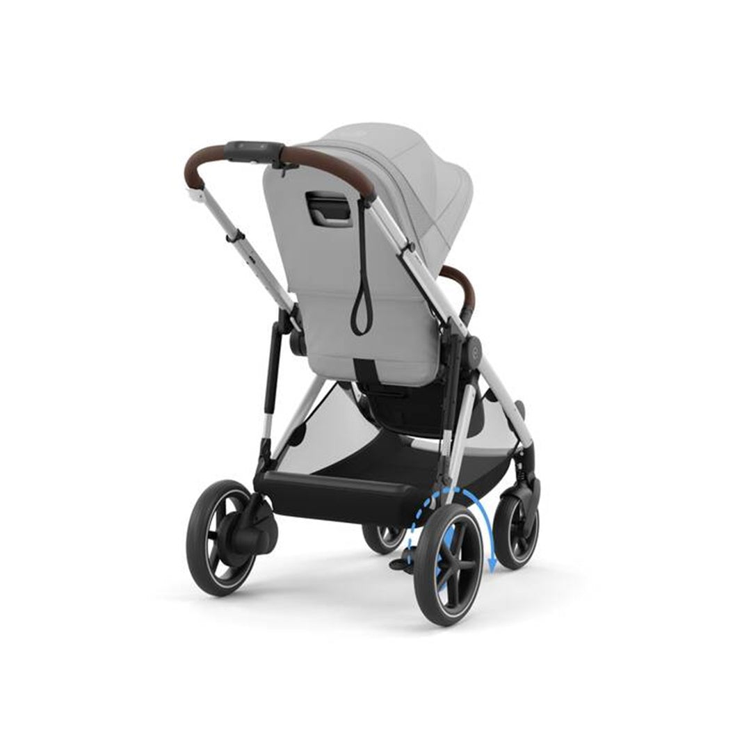 Carrinho Cybex E - Gazelle S  - Estrutura Prata / Assento Cinza Pedreira