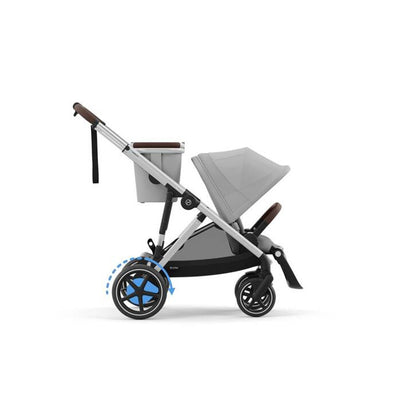 Carrinho Cybex E - Gazelle S  - Estrutura Prata / Assento Cinza Pedreira