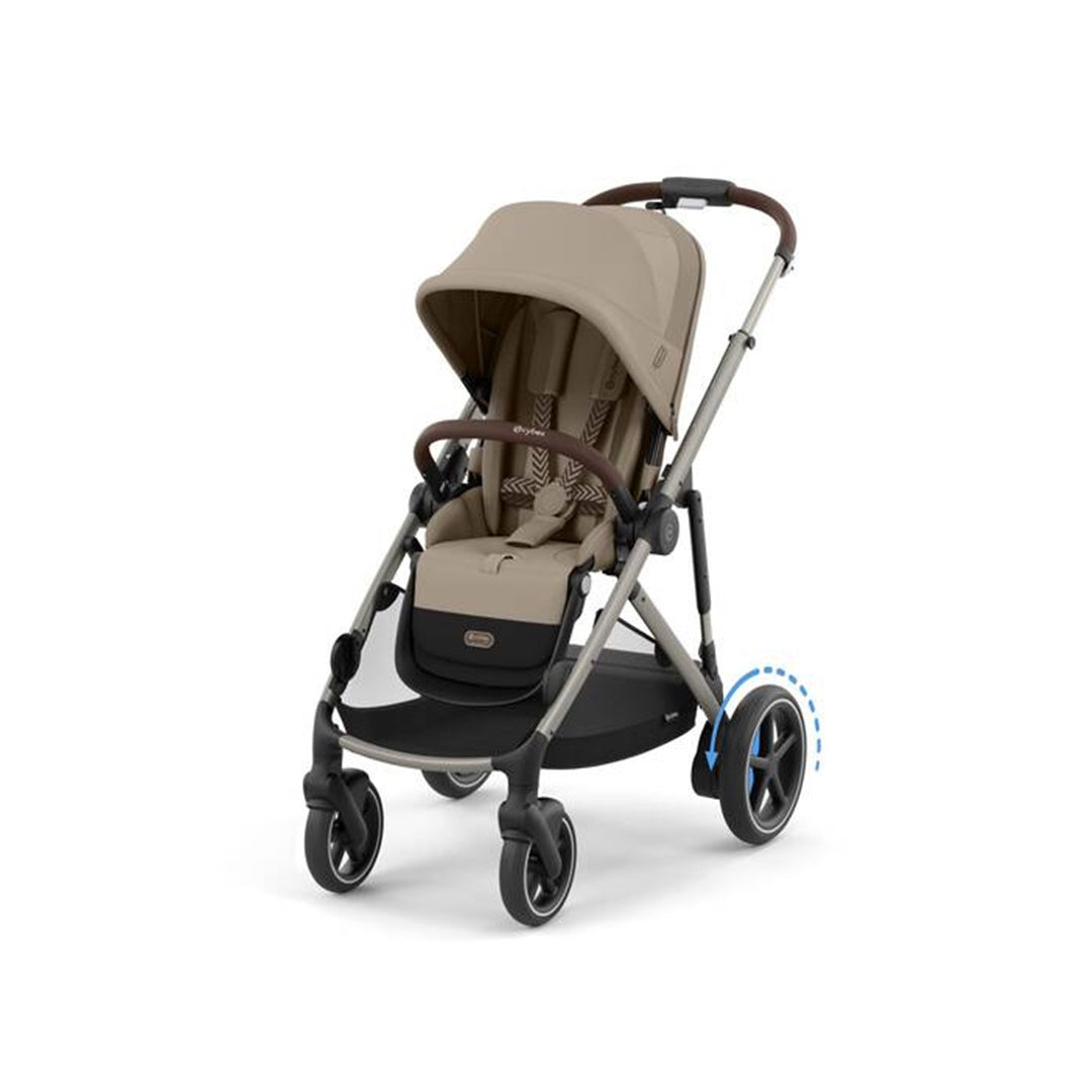 Cybex Gazelle S 2 Carrinho de Bebê - Estrutura Taupe/Cadeira Azul Céu