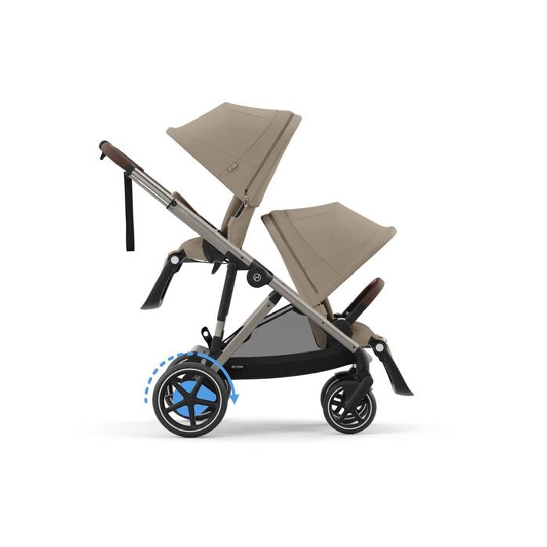 Cybex Gazelle S 2 Carrinho de Bebê - Estrutura Taupe/Cadeira Azul Céu