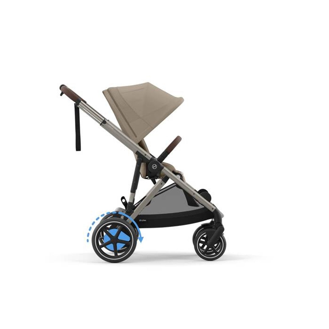 Cybex Gazelle S 2 Carrinho de Bebê - Estrutura Taupe/Cadeira Azul Céu