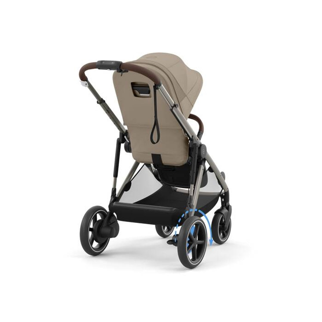 Cybex Gazelle S 2 Carrinho de Bebê - Estrutura Taupe/Cadeira Azul Céu