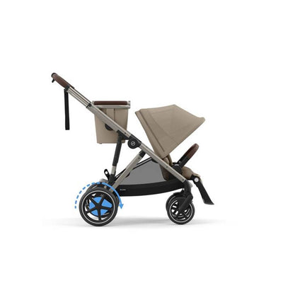 Cybex Gazelle S 2 Carrinho de Bebê - Estrutura Taupe/Cadeira Azul Céu