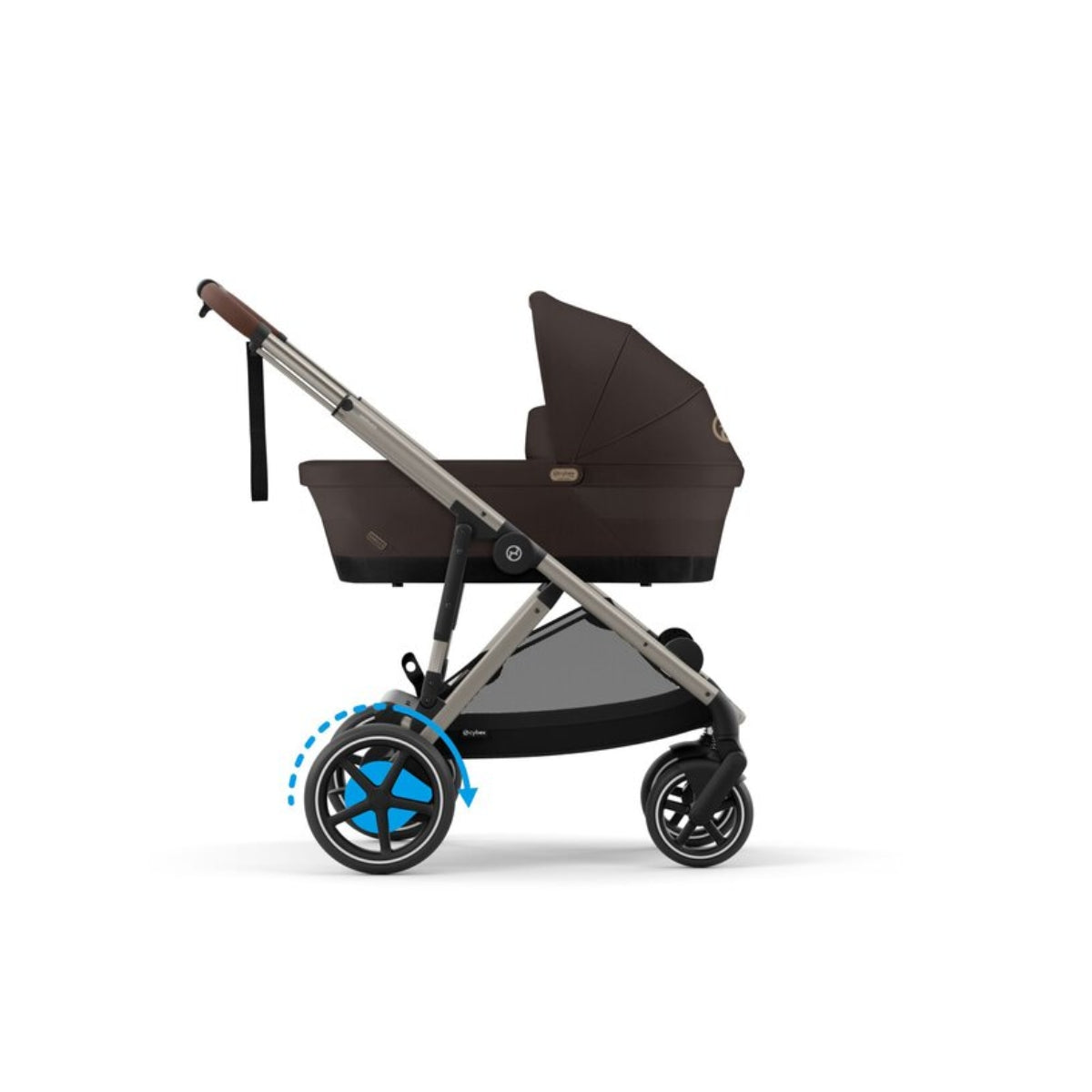 Cybex - Carrinho de passeio simples a duplo Gazelle S, moldura prateada/preto lua