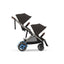 Cybex - Carrinho de passeio simples a duplo Gazelle S, moldura prateada/preto lua on Luna Baby Store Miami