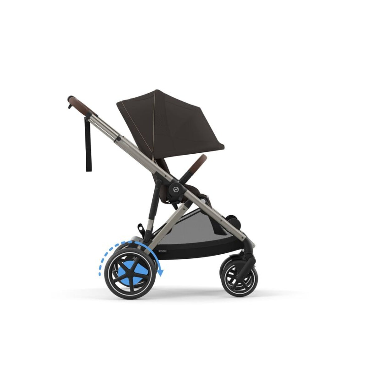 Cybex - Carrinho de passeio simples a duplo Gazelle S, moldura prateada/preto lua