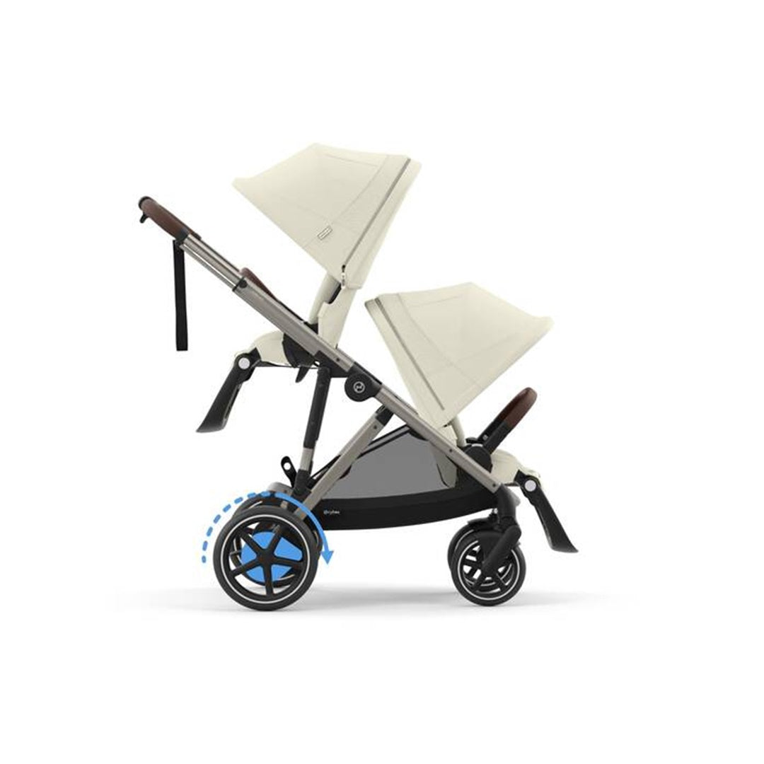 Cybex E - Gazelle S Carrinho de Bebê - Estrutura Taupe/Assento Bege Concha