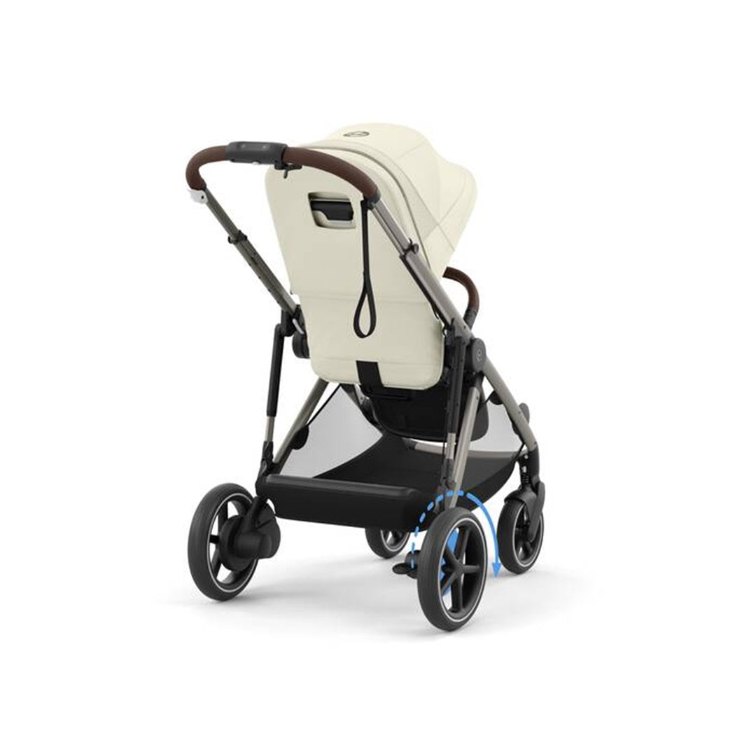 Cybex E - Gazelle S Carrinho de Bebê - Estrutura Taupe/Assento Bege Concha