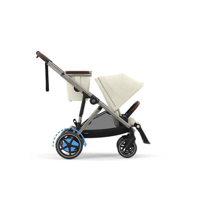 Cybex E - Gazelle S Carrinho de Bebê - Estrutura Taupe/Assento Bege Concha