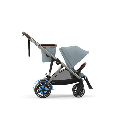 Cybex Gazelle S 2 Carrinho de Bebê - Estrutura Taupe/Cadeira Azul Céu I Luna Baby Store