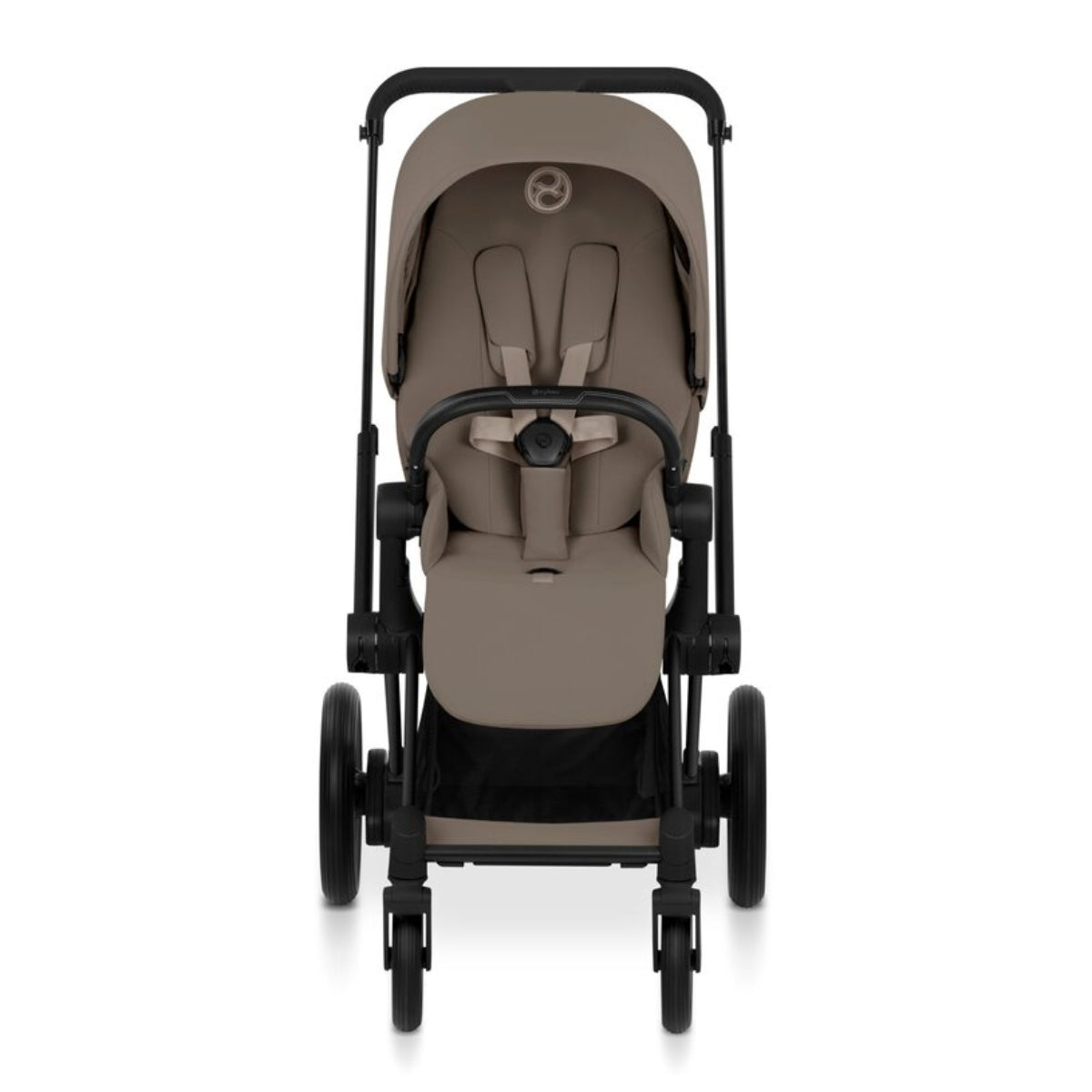 Cybex E-Priam Stroller - Comfort Collection Matte Black Frame/Coconut Brown Lux Seat