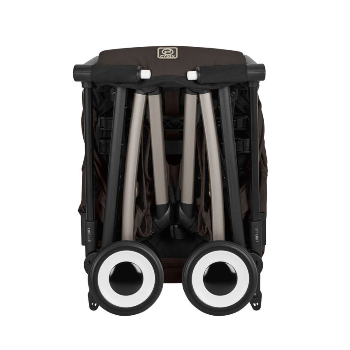 Cybex Libelle Ultra Compact Stroller - Taupe Frame/Chocolate Brown on Luna Baby Store Miami