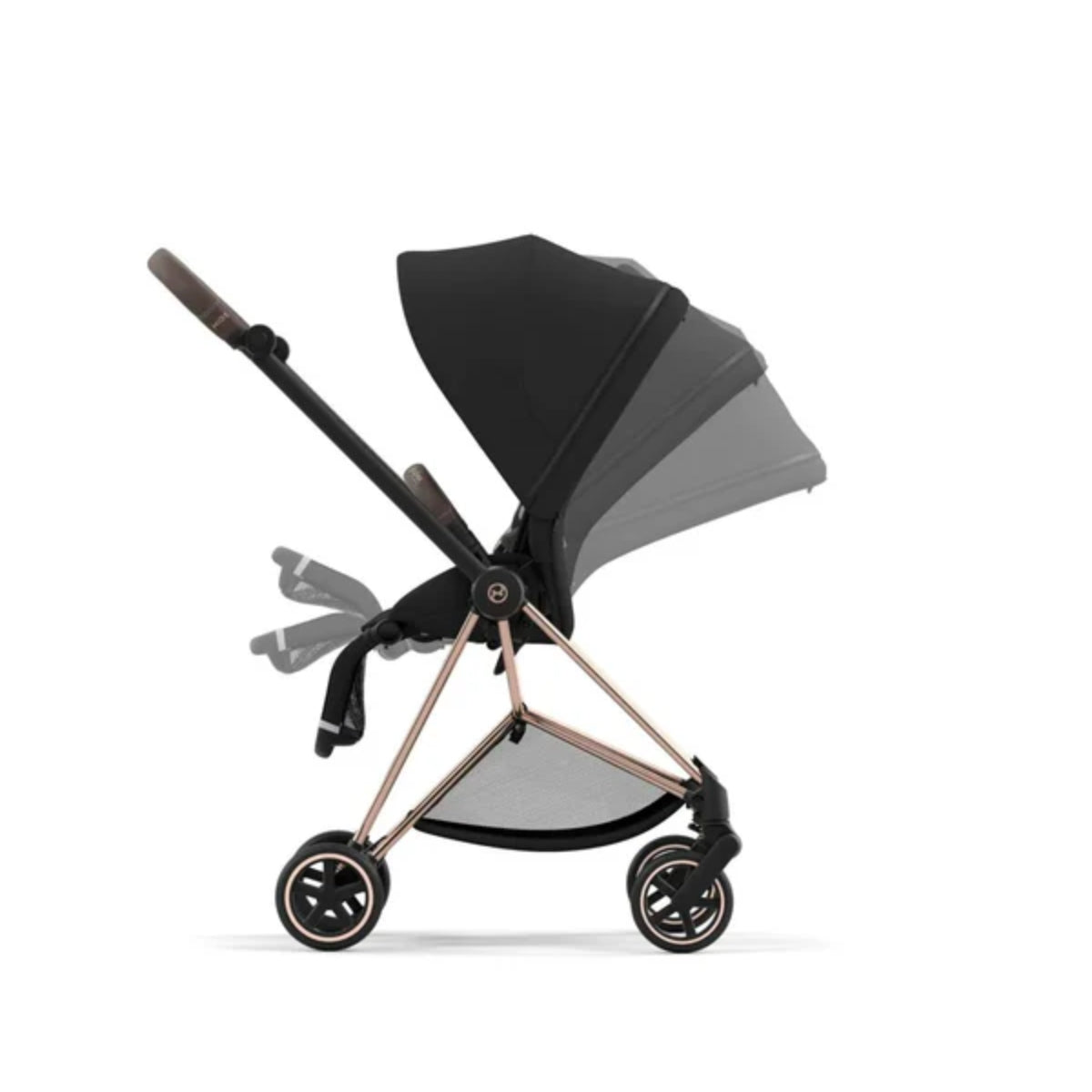 Carrinho De Bebê Cybex Mios 3 Rose Gold & Deep Black