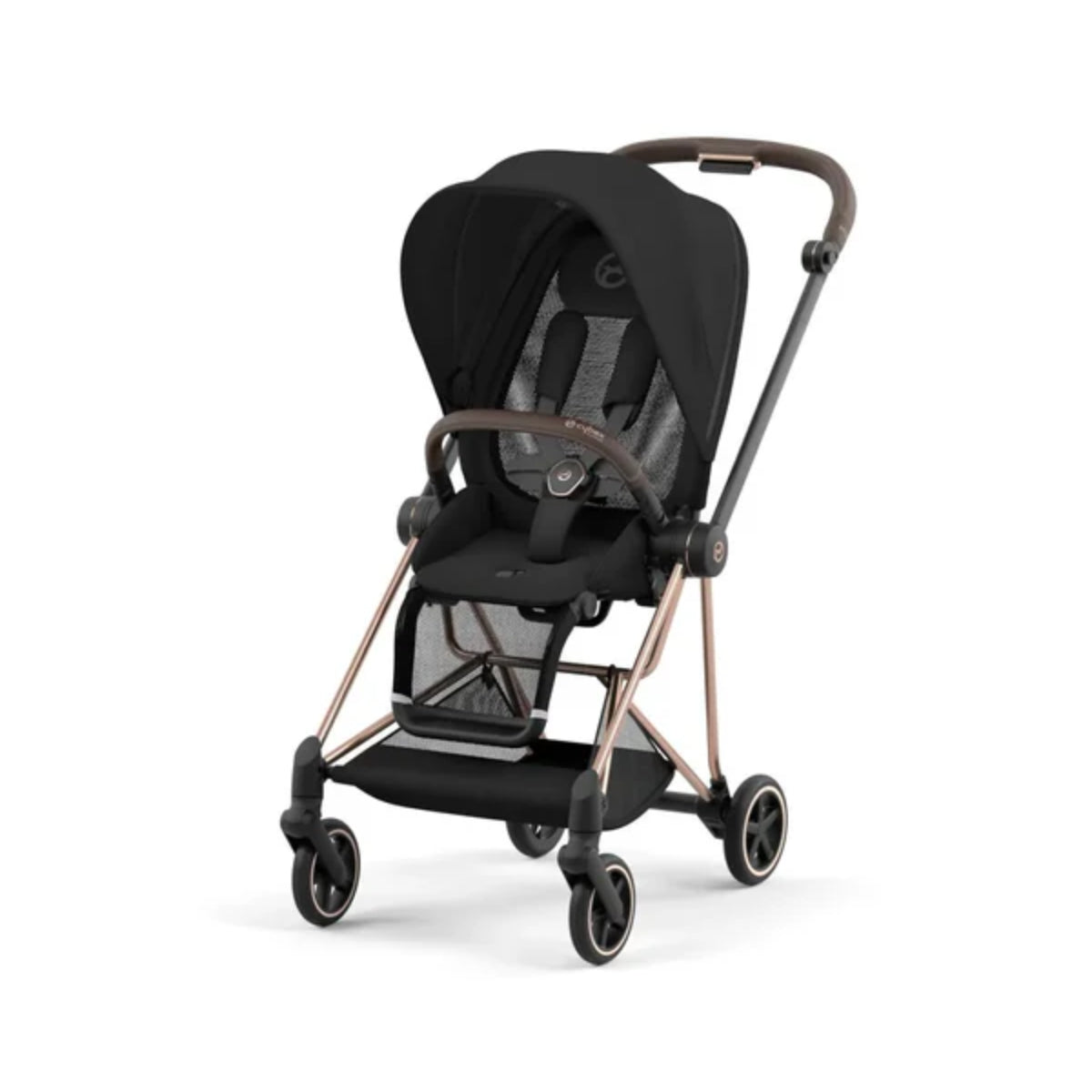 Carrinho De Bebê Cybex Mios 3 Rose Gold & Deep Black