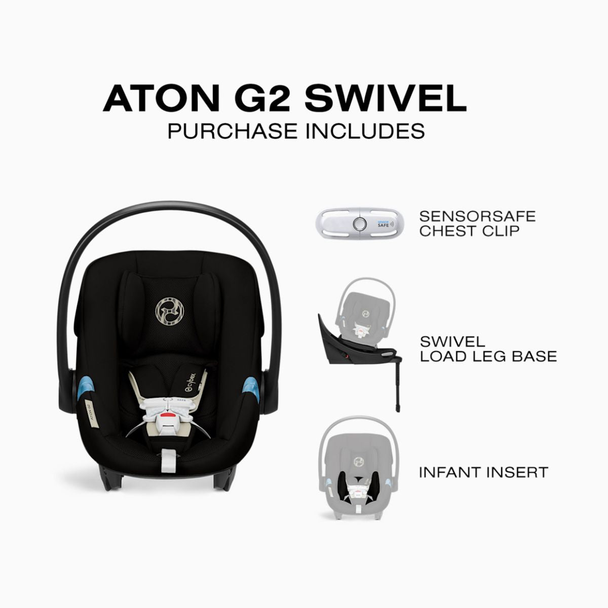 Bebê Conforto Cybex Aton G2 Swivel Moon Black

