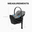 Cybex Aton G2 Swivel with Load Leg Base - Stone Grey on Luna Baby Store Miami