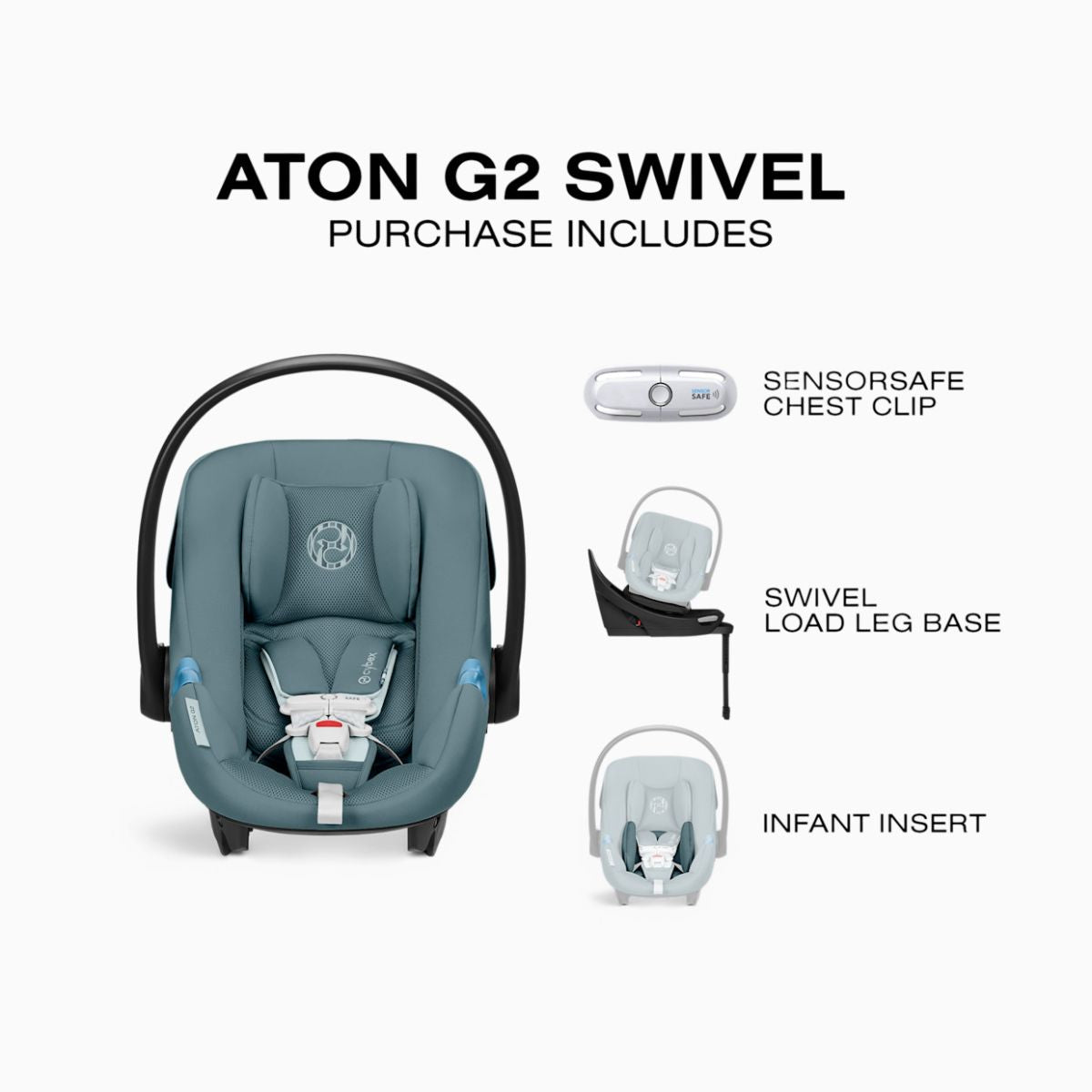 Bebê Conforto Cybex Aton G2 Swivel Stormy Blue

