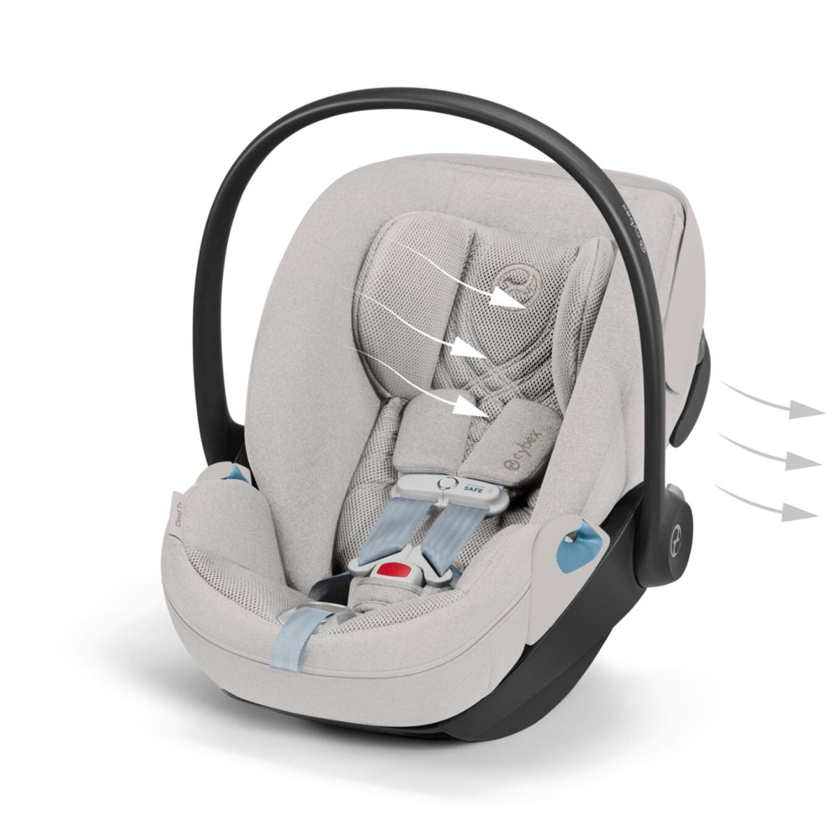Cybex Cloud T Infant Car Seat w/ SensorSafe - City Grey