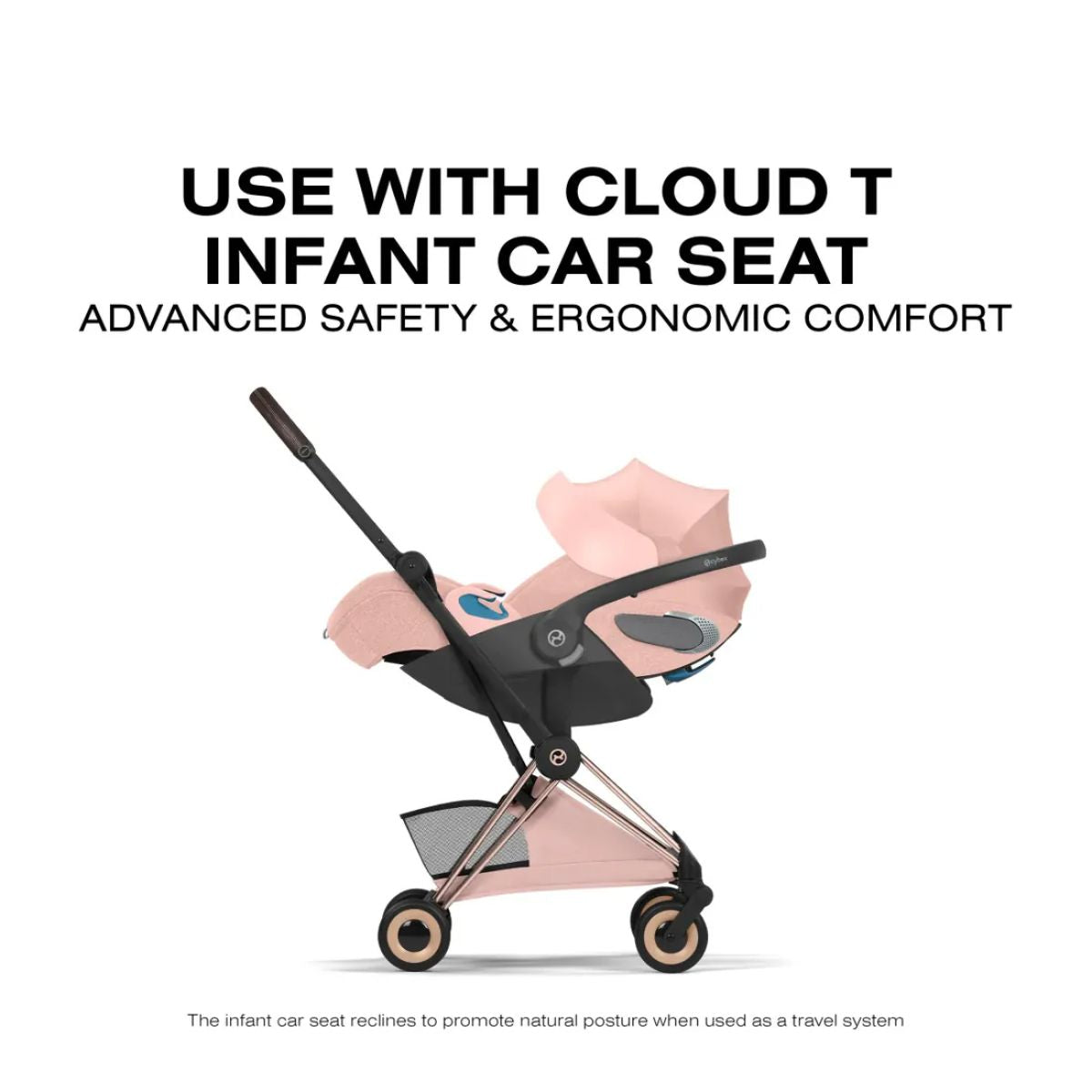 Cybex Coya Stroller (2026) - Style Collection - Rose Gold Frame / Peach Pink Lux Seat