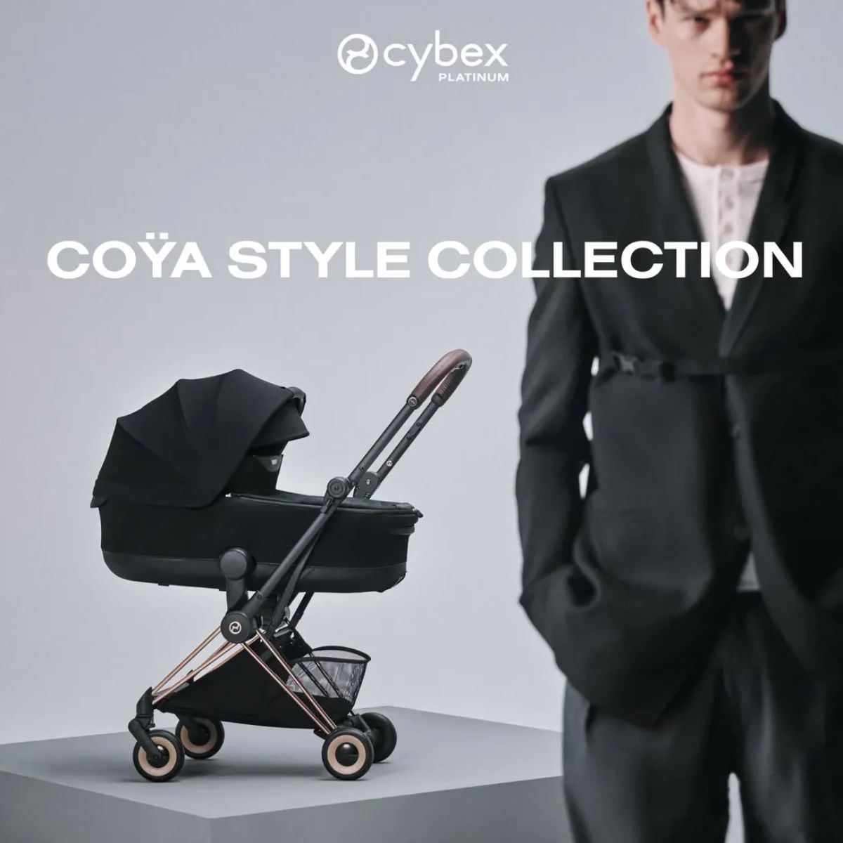 Carrinho De Bebê Cybex Coya Lux Style Collection Rose Gold / Sage Green on Luna Baby Store Miami