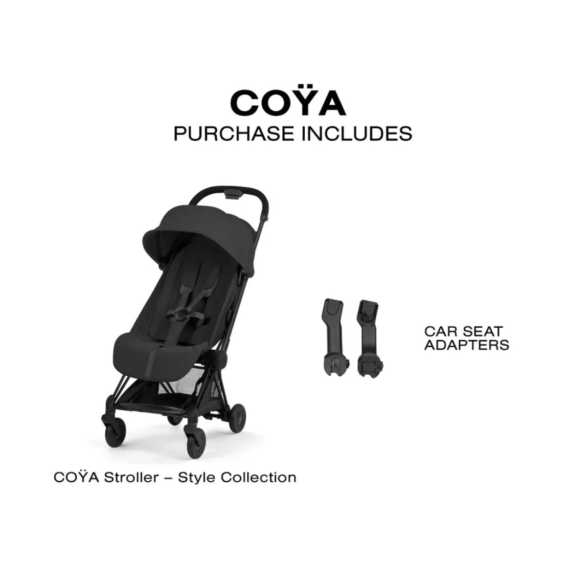 Carrinho De Bebê Cybex Coya Lux Style Collection Matte Black / Sepia Black