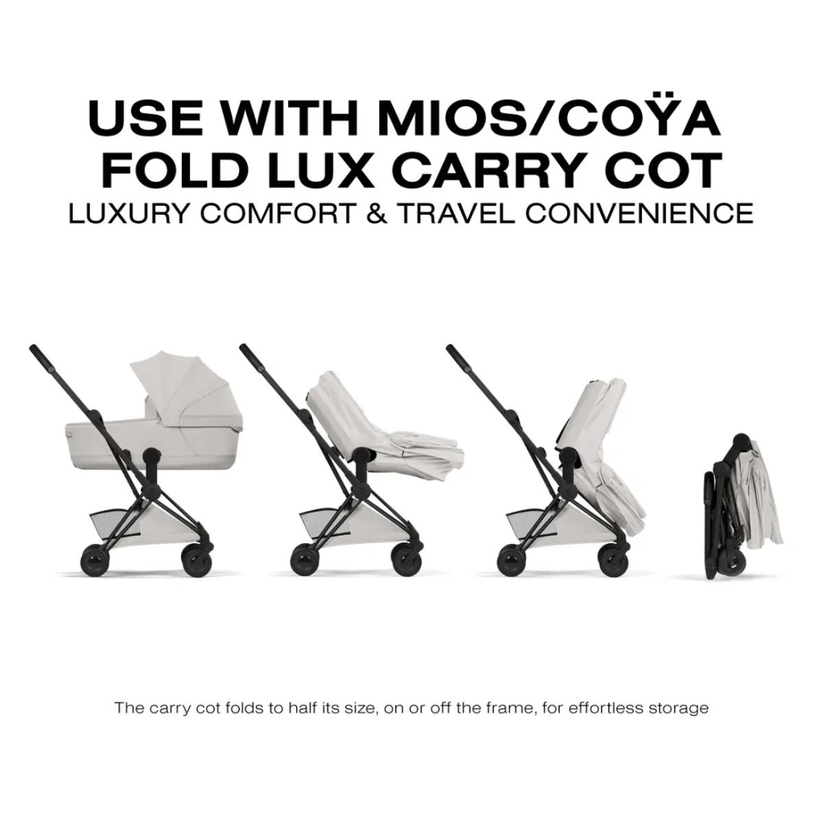 Carrinho De Bebê Cybex Coya Lux Style Collection Matte Black / City Grey