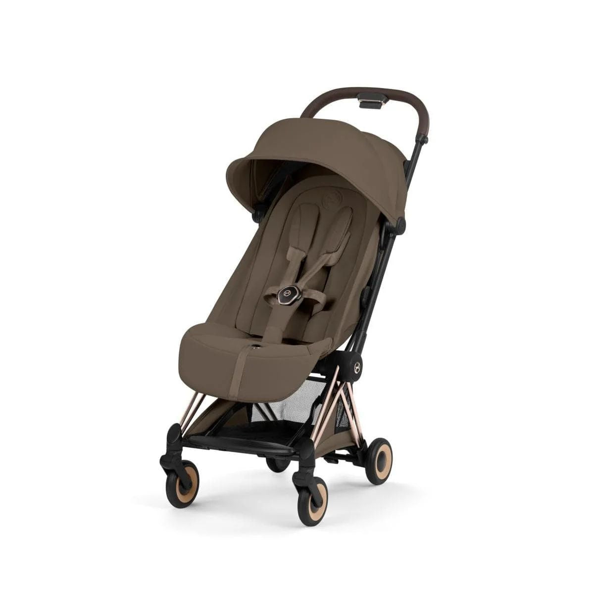 Carrinho De Bebê Cybex Coya Lux Style Collection Rose Gold / Coconut Brown