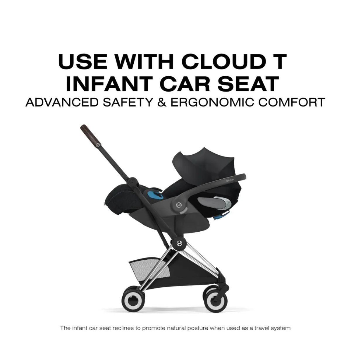 Carrinho De Bebê Cybex Coya Lux Style Collection Chrome / Sepia Black