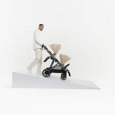 Carrinho Cybex E - Gazelle S  - Estrutura Prata / Assento Cinza Pedreira