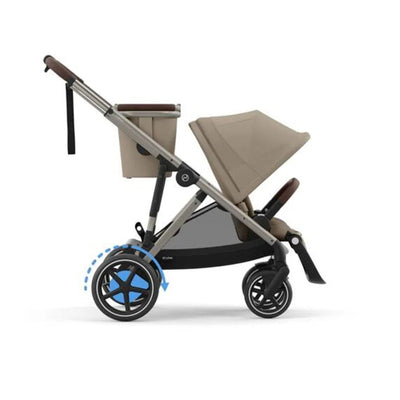 Carrinho De Bebê Cybex E-Gazelle S Almond Beige (Taupe Frame)