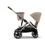 Cybex Gazelle S Single-to-Double Stroller - Taupe Frame / Almond Beige