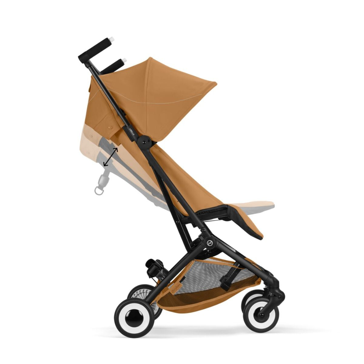 Cybex Libelle Ultra Compact Stroller - Black Frame/Cinnamon Yellow
