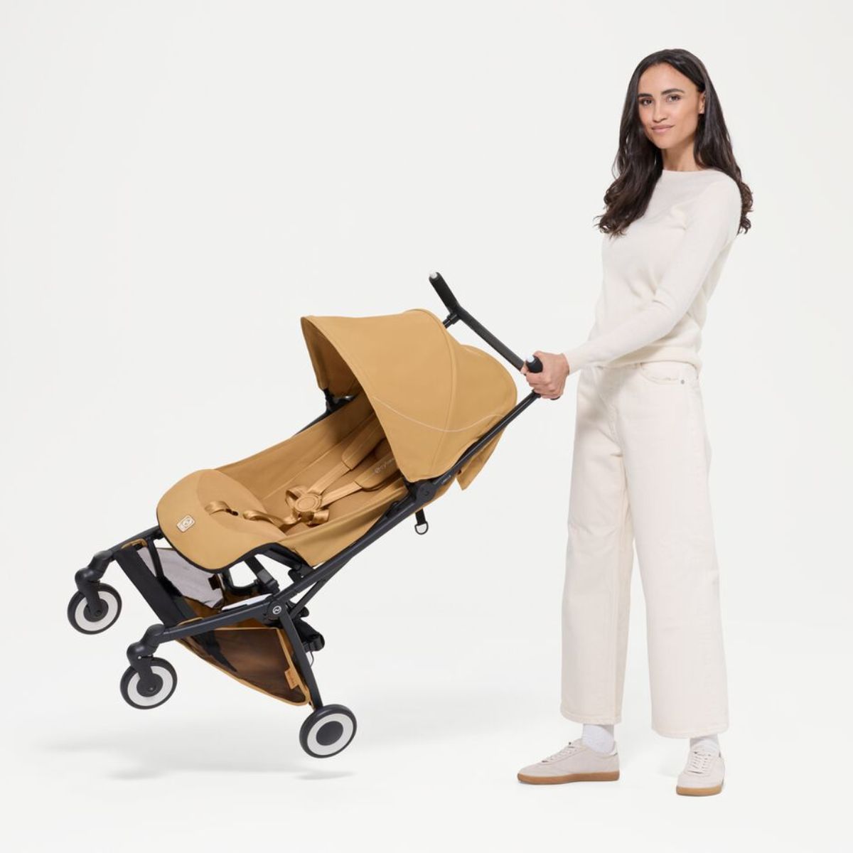 Cybex Libelle Ultra Compact Stroller - Black Frame/Dune Grey
