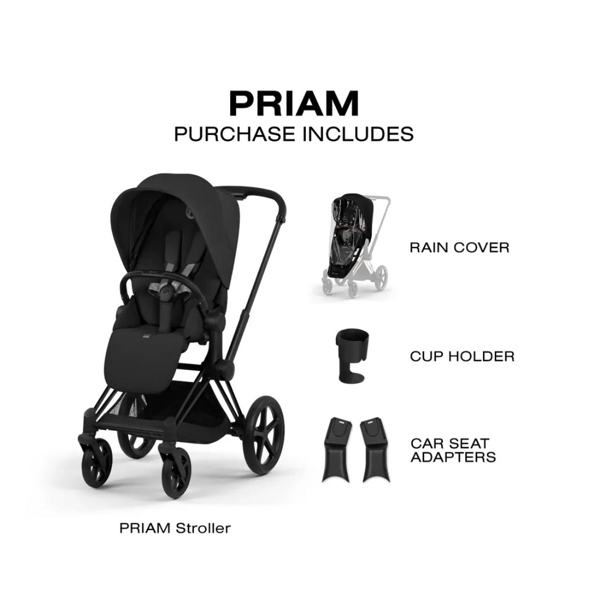Carrinho De Bebê Cybex Priam 2026 Lux Matte Black / Sepia Black

