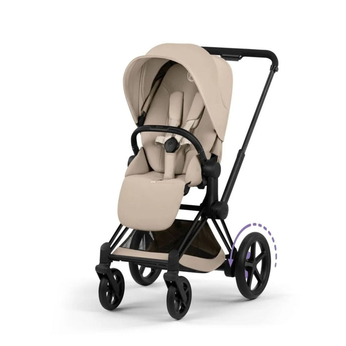 Carrinho De Bebê Cybex E-Priam Cozy Beige (Matt Black Frame)

