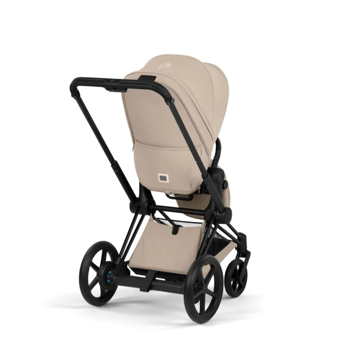 Cybex E-Priam Stroller - Matte Black Frame/Cozy Beige Lux Seat
